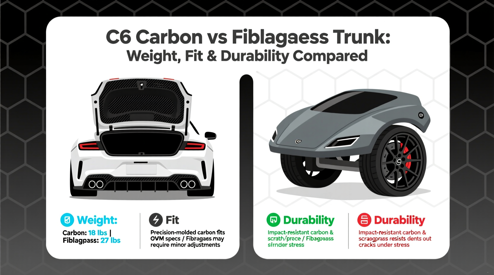 c6 carbon vs fiberglass trunk