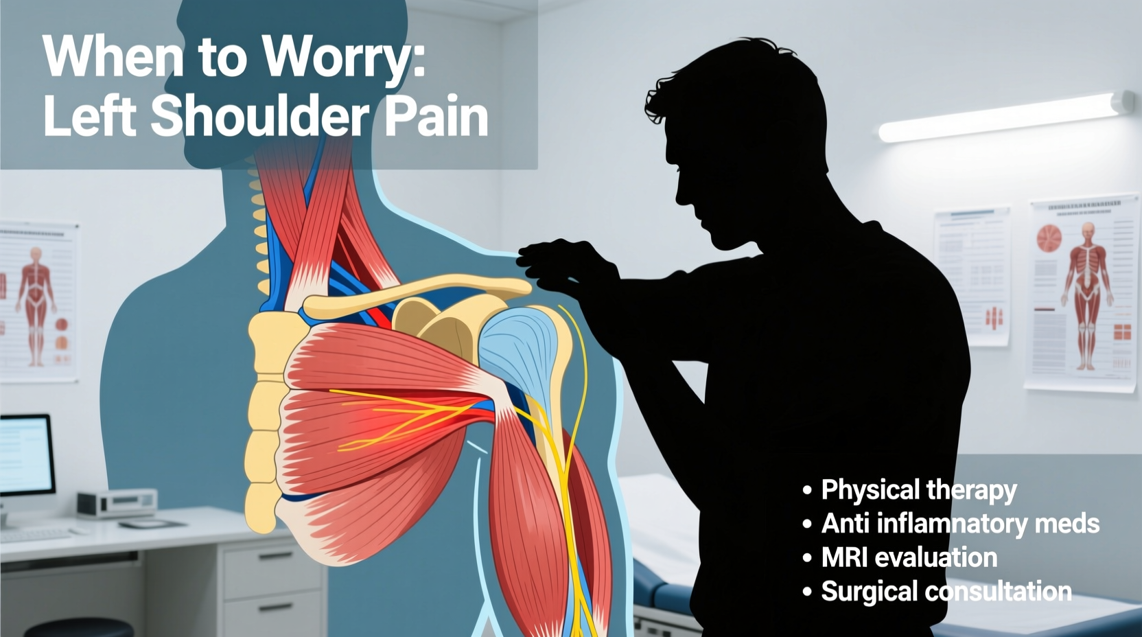 left shoulder ache causes when to worry treatment options