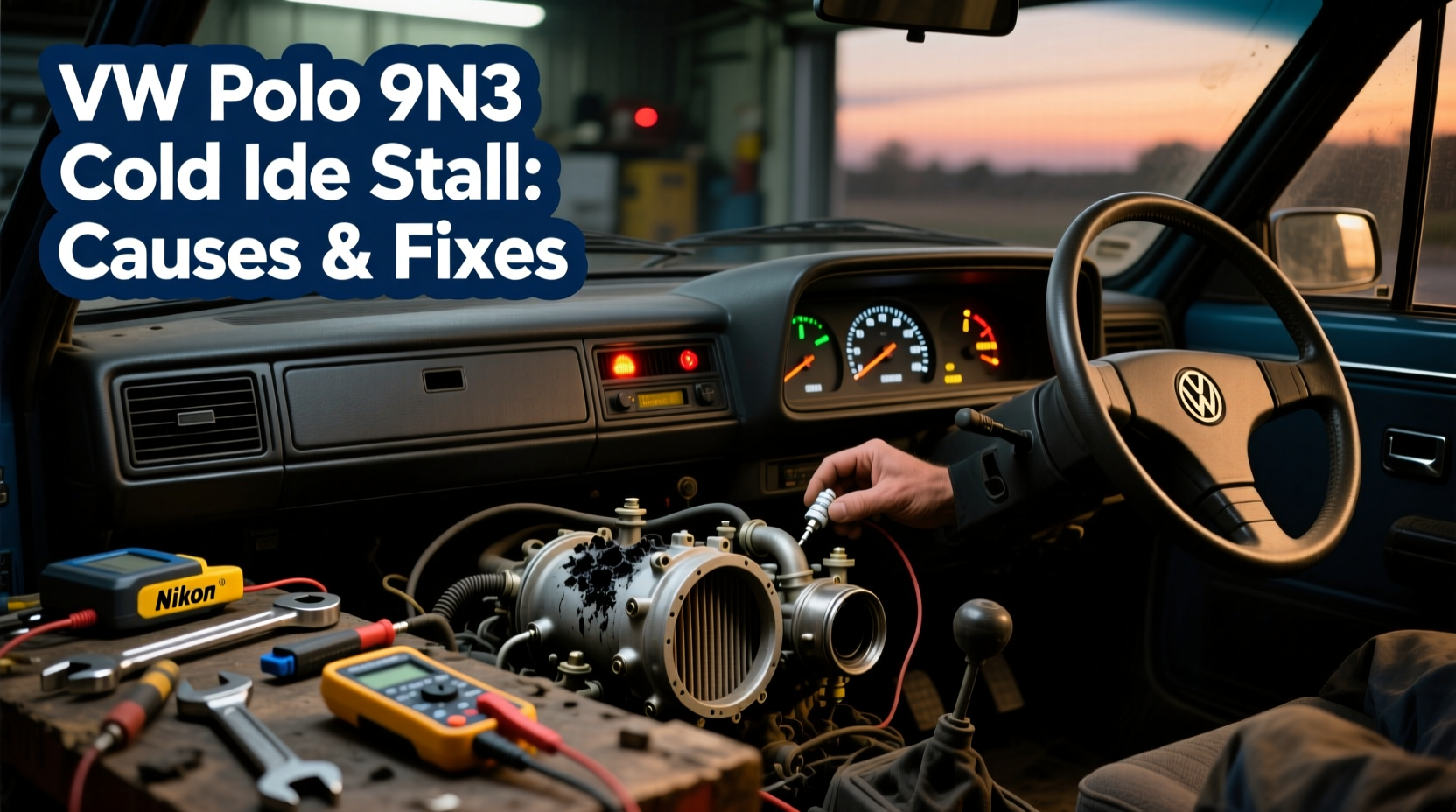 vw polo 9n3 cold idle stall