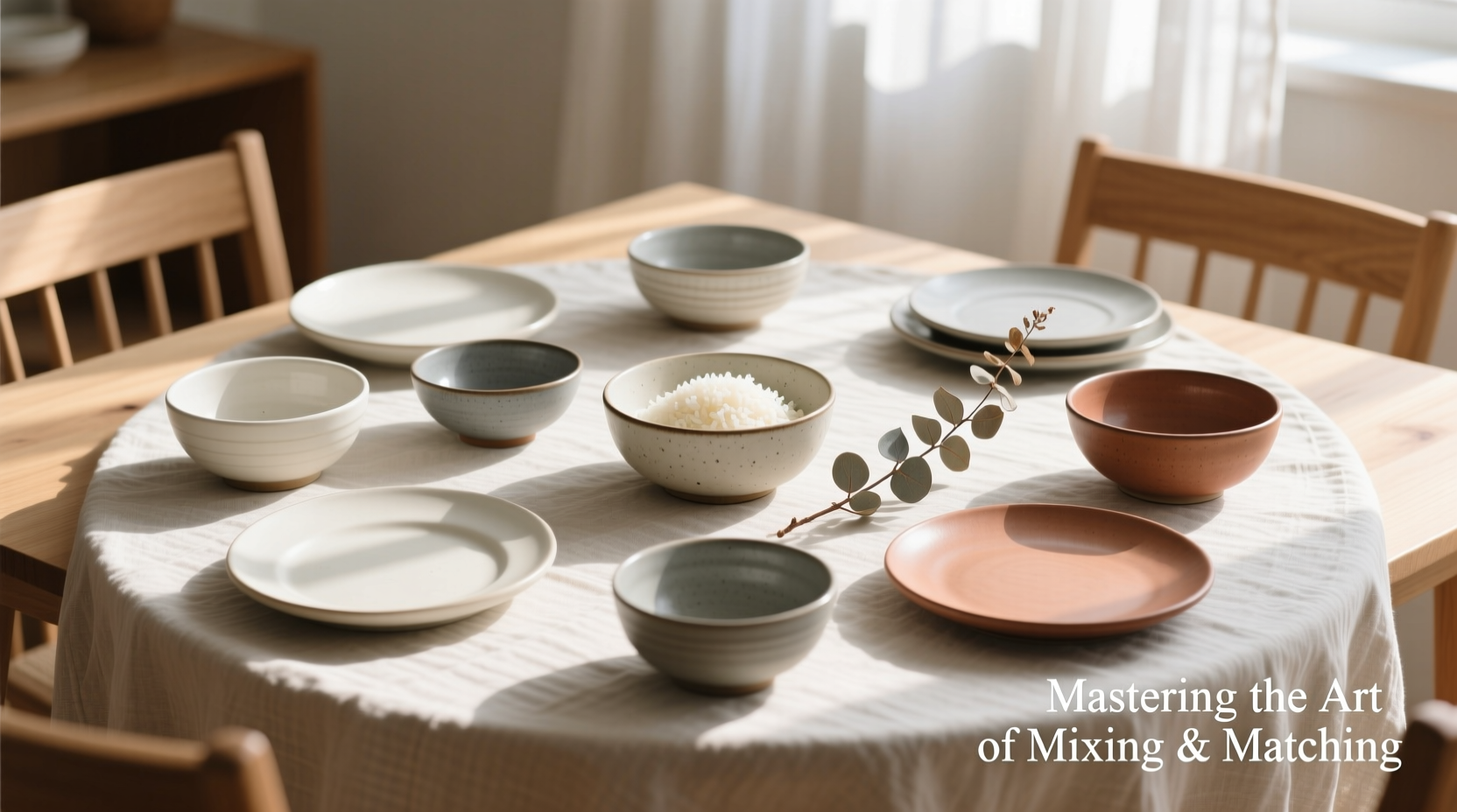 mastering the art of mixing and matching nordic ceramic rice bowls and plates for stylish table settings