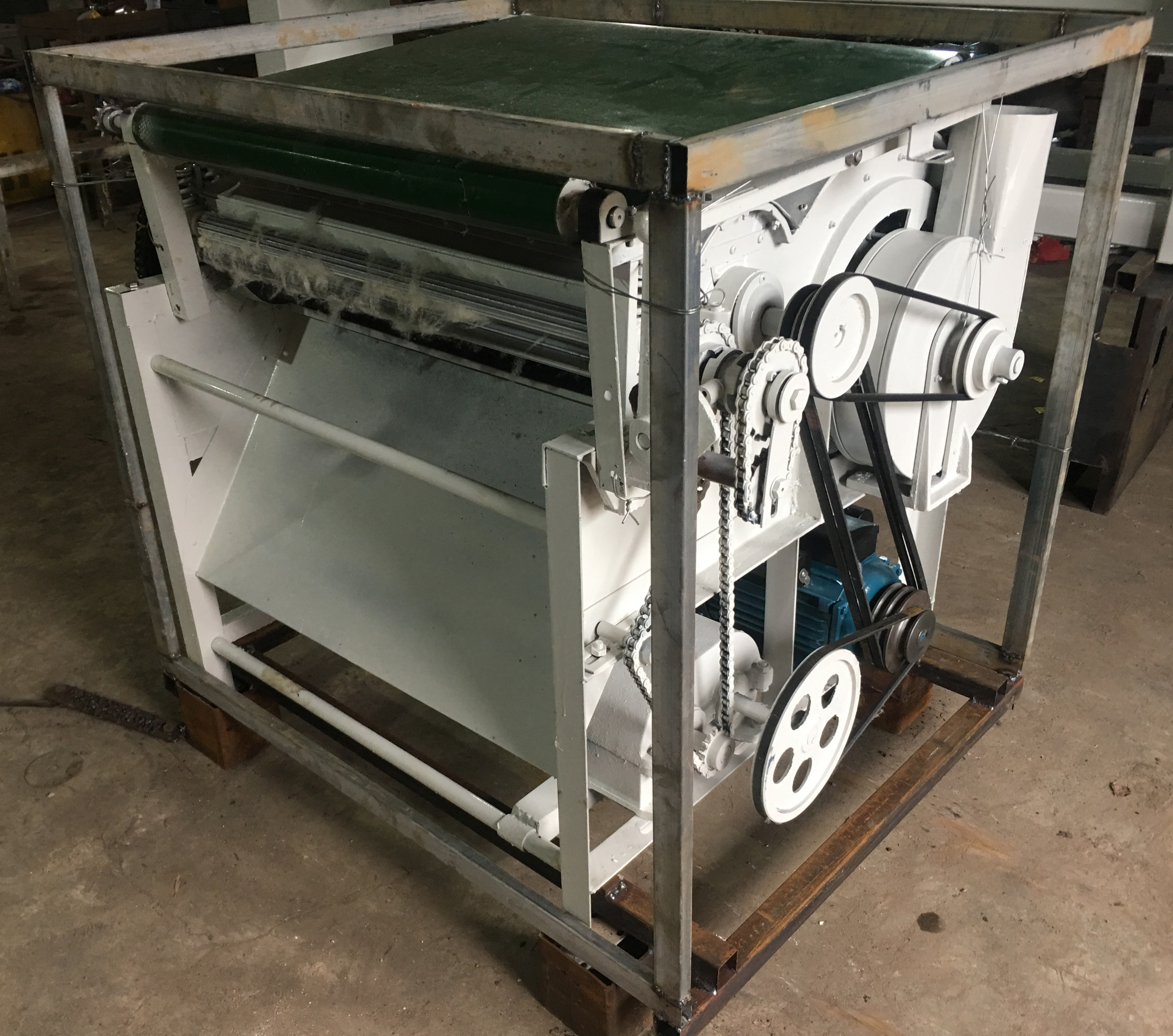 迷你废棉羊毛回收梳棉机绵羊毛