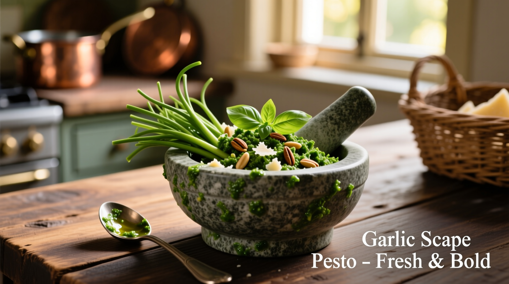 garlic scape pesto