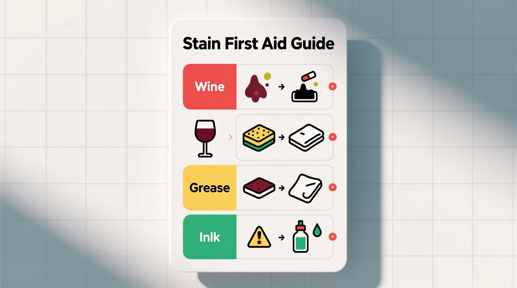 conquer common stains with the stain first aid chart