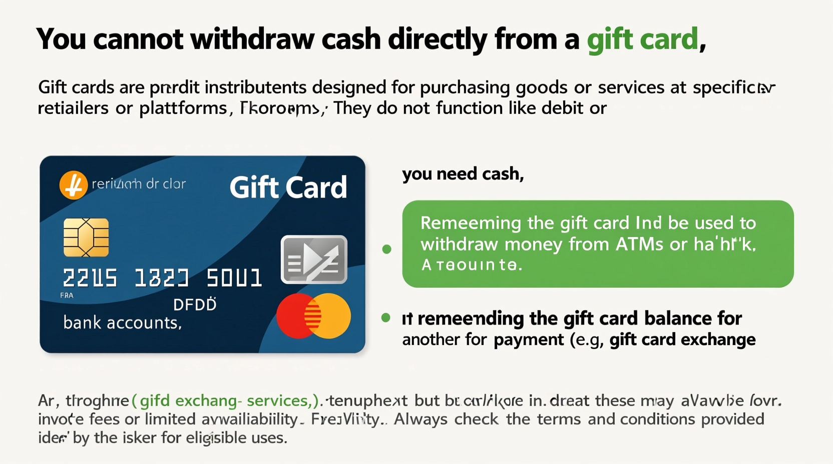 can i withdraw money from a gift card your options
