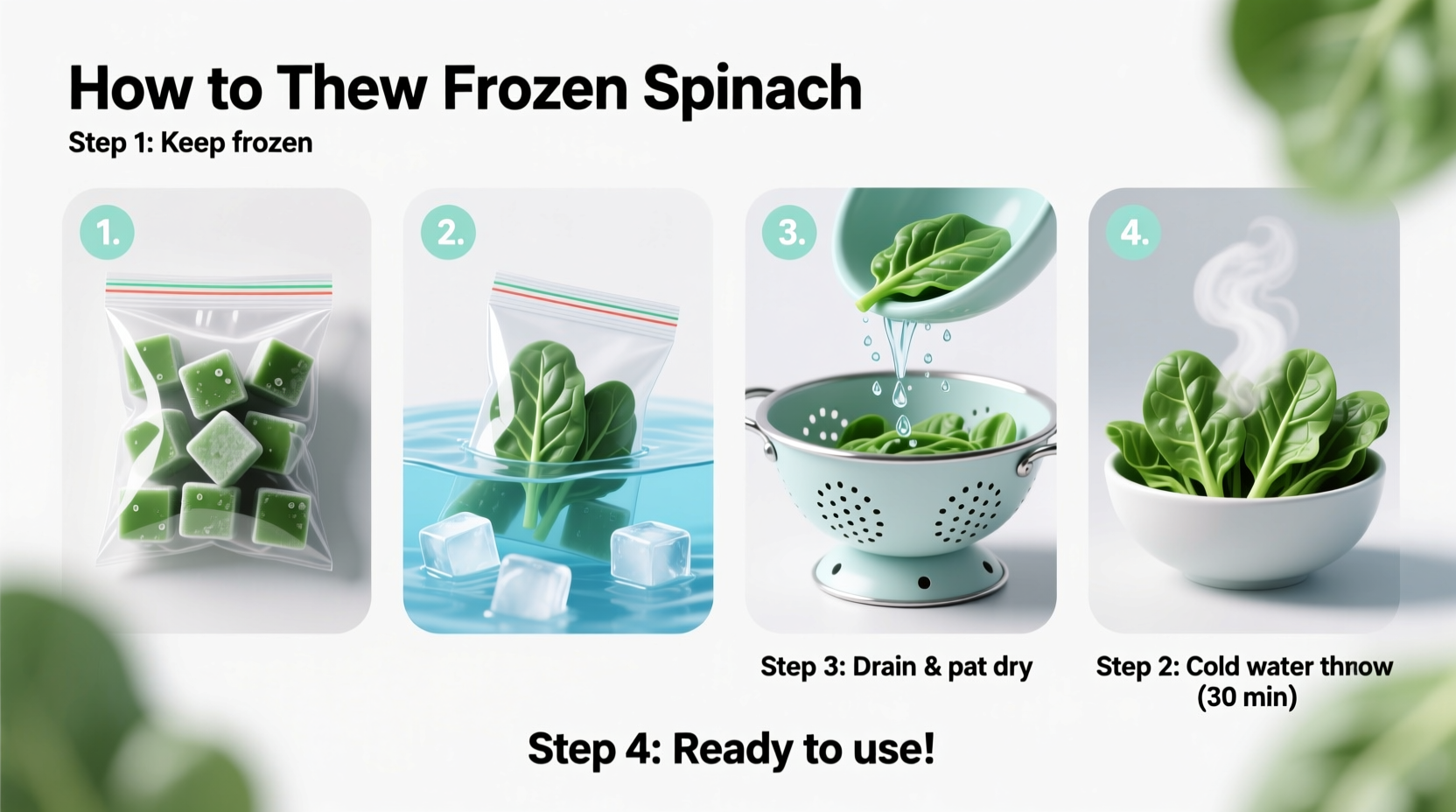 How to Thaw Frozen Spinach Properly: 3 Expert Methods