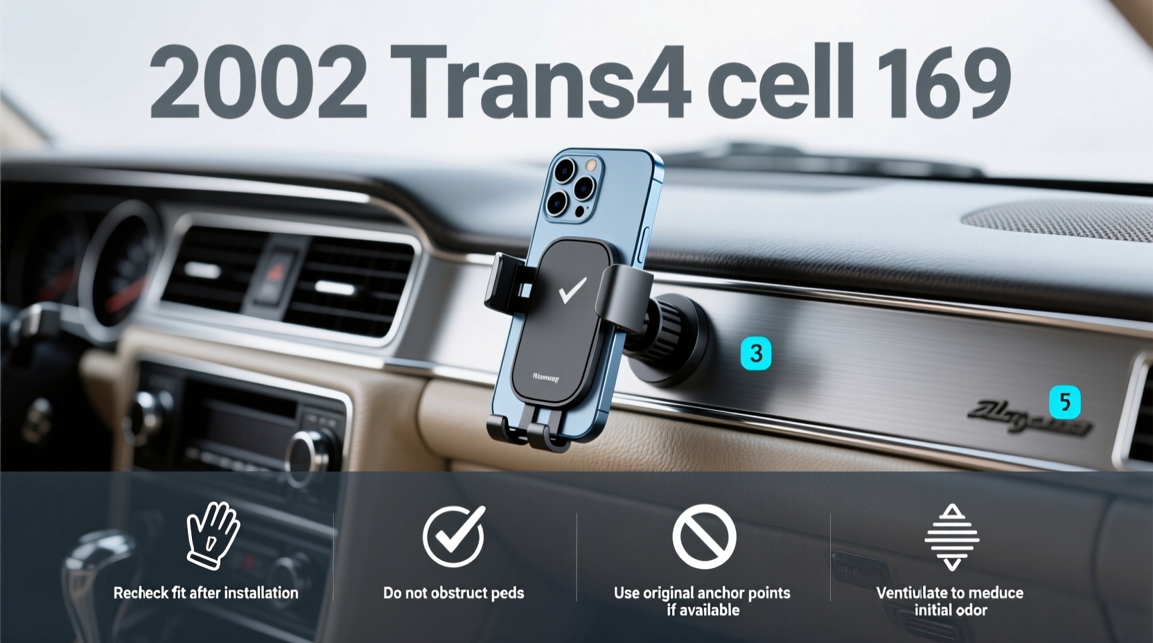 2002 trans am cell phone mounts