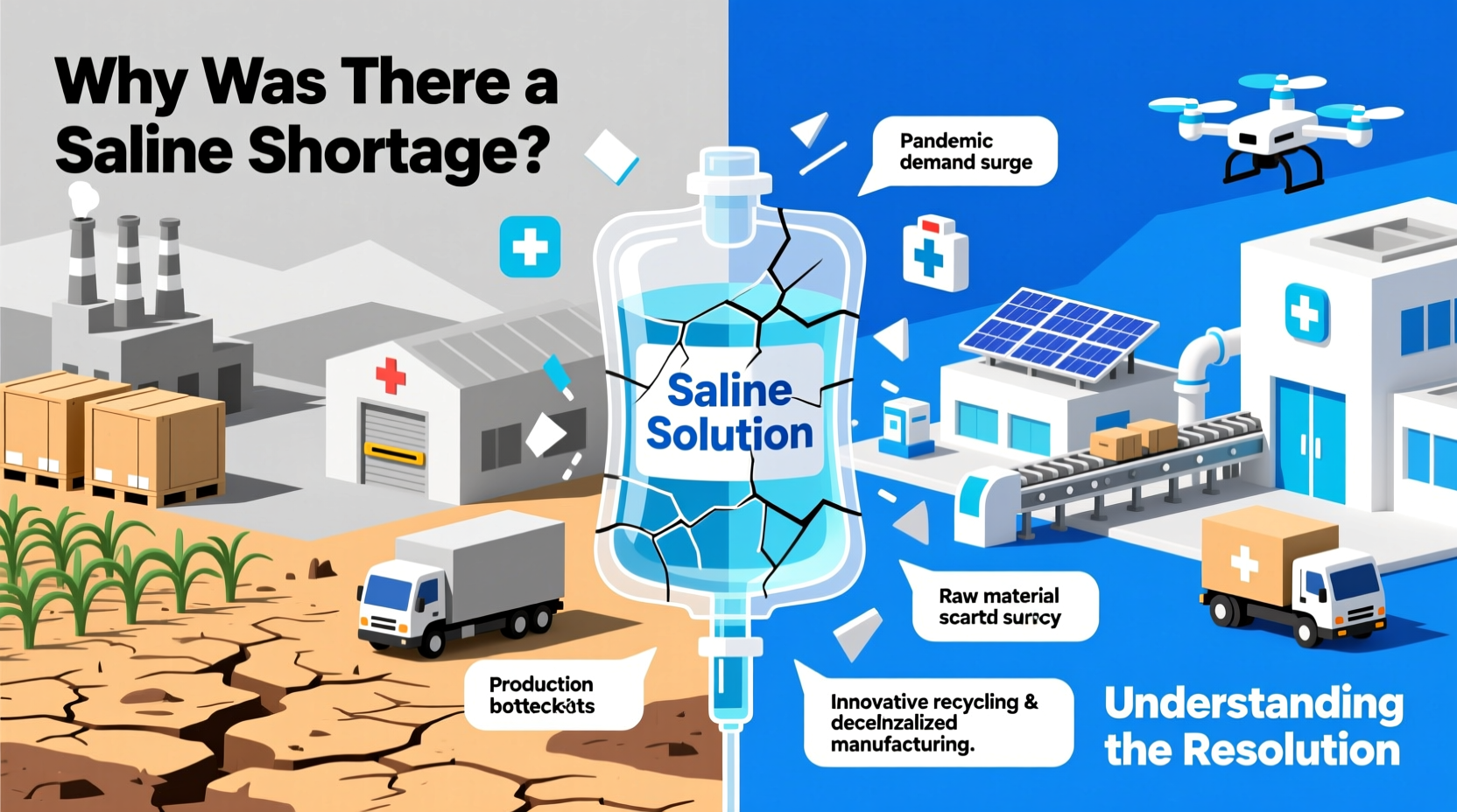why was there a saline shortage understanding the resolution