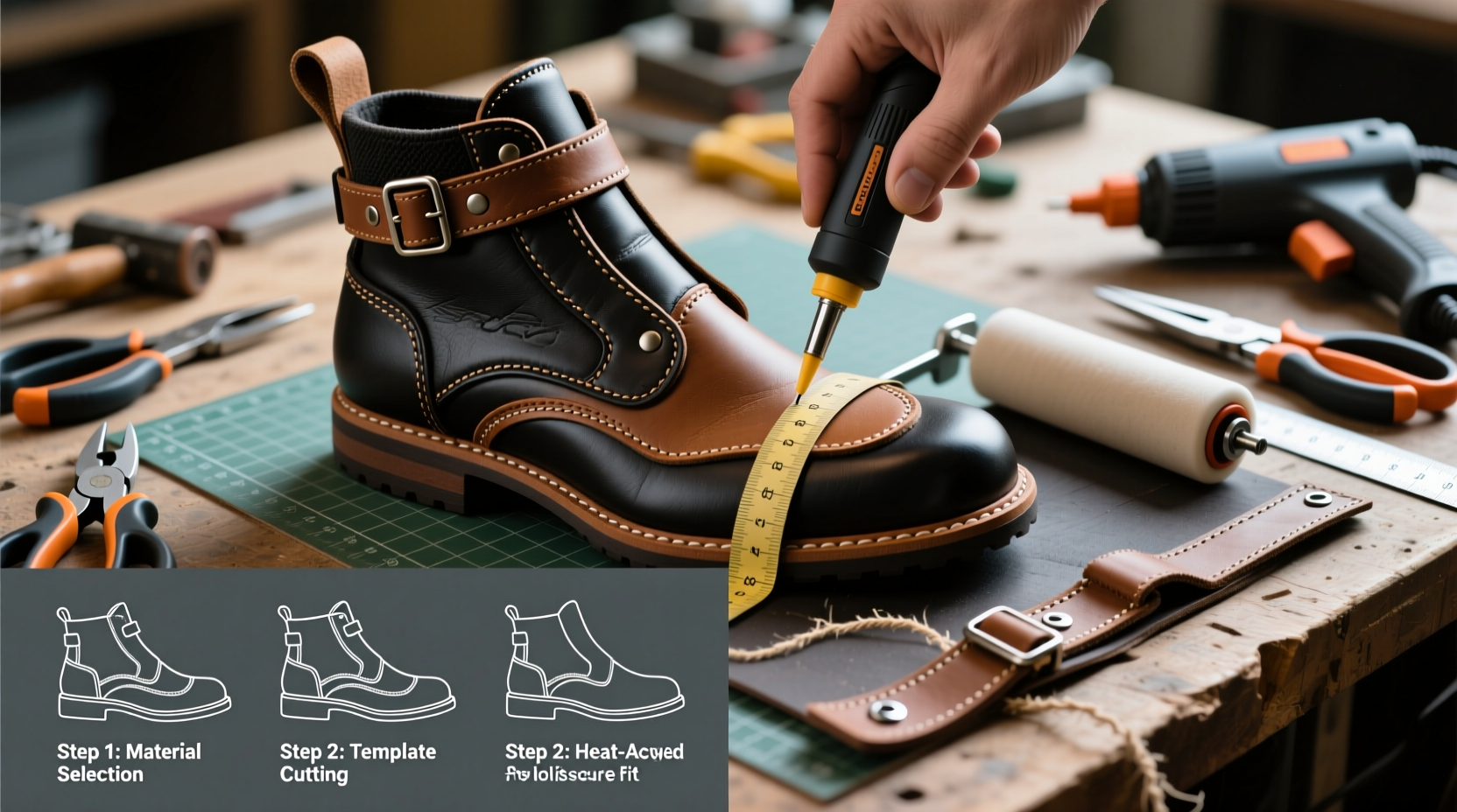 step by step guide to crafting your own durable motorcycle shoe protector