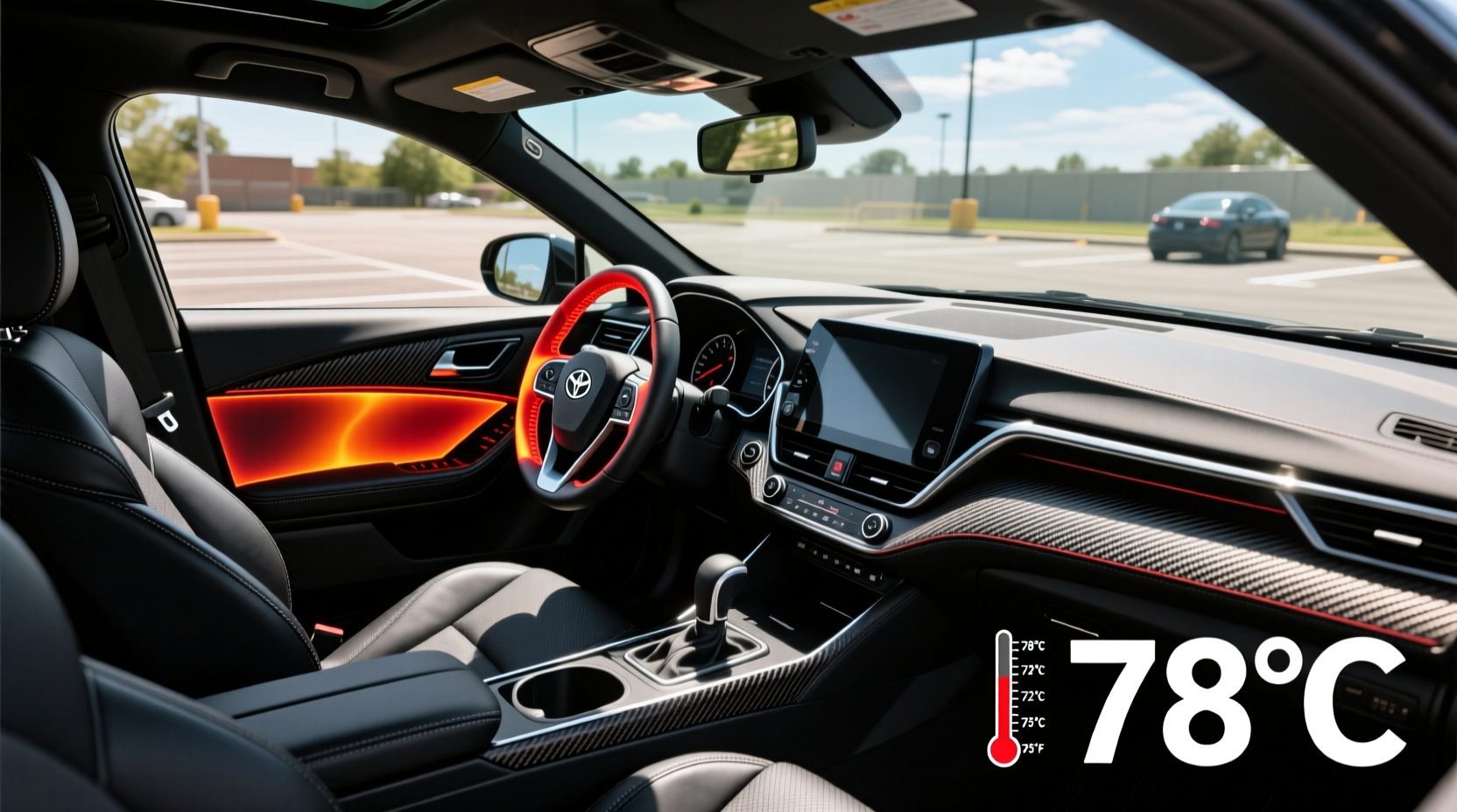 camry 2023 carbon interior heat test