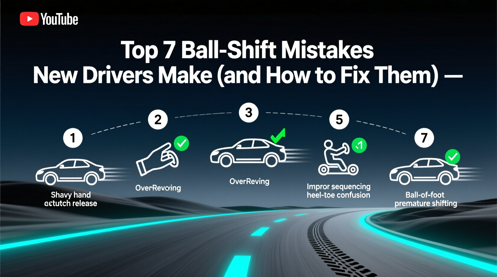 new drivers ball shift mistakes