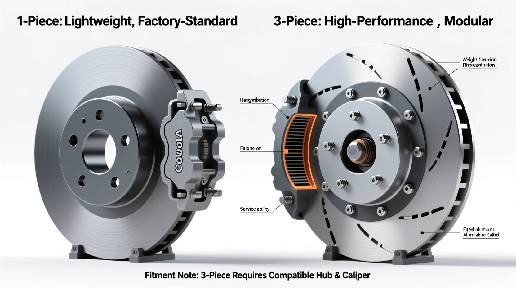 Corolla 1-Piece vs 3-Piece Brake Rotors: Key Differences & Fitment Facts