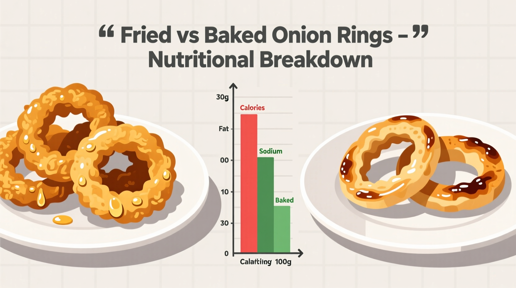 Nutritional comparison of fried versus baked onion rings