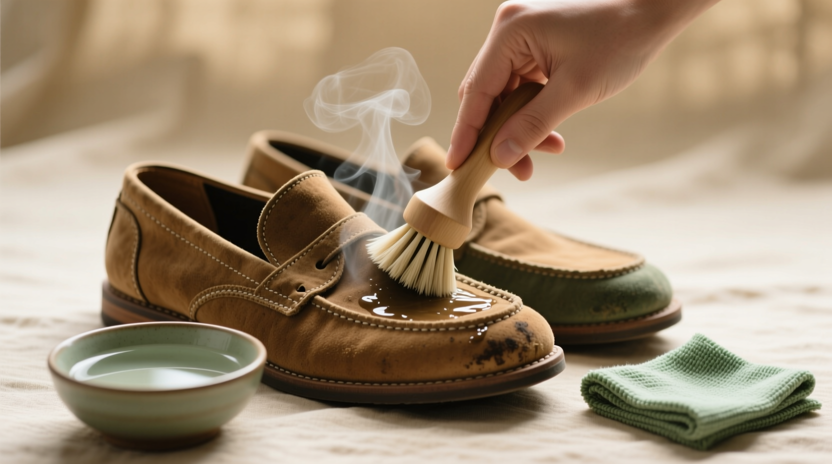 how to clean suede shoes