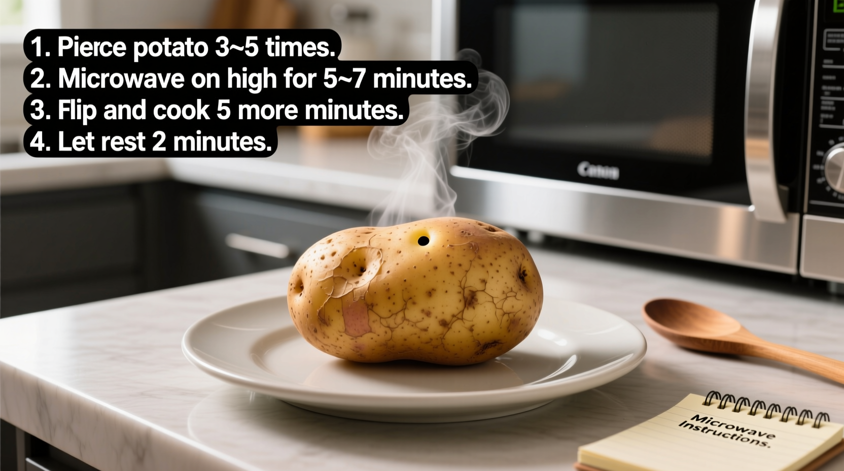 how to make a baked potato in the microwave