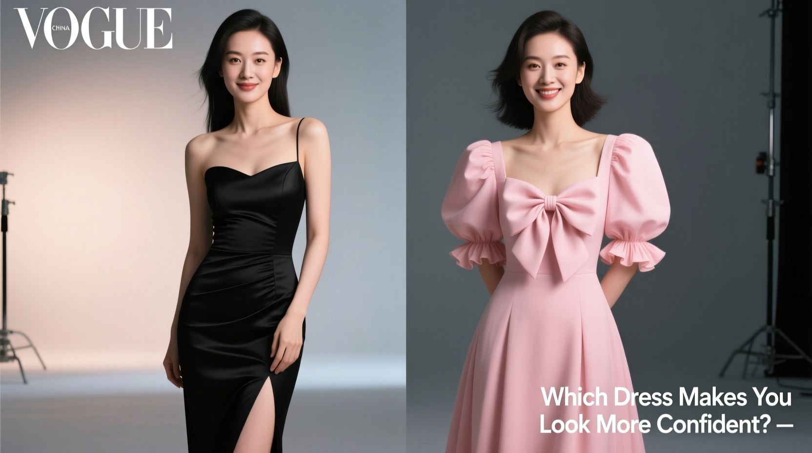 bowknot sleeves or bodycon which dress makes you look more confident
