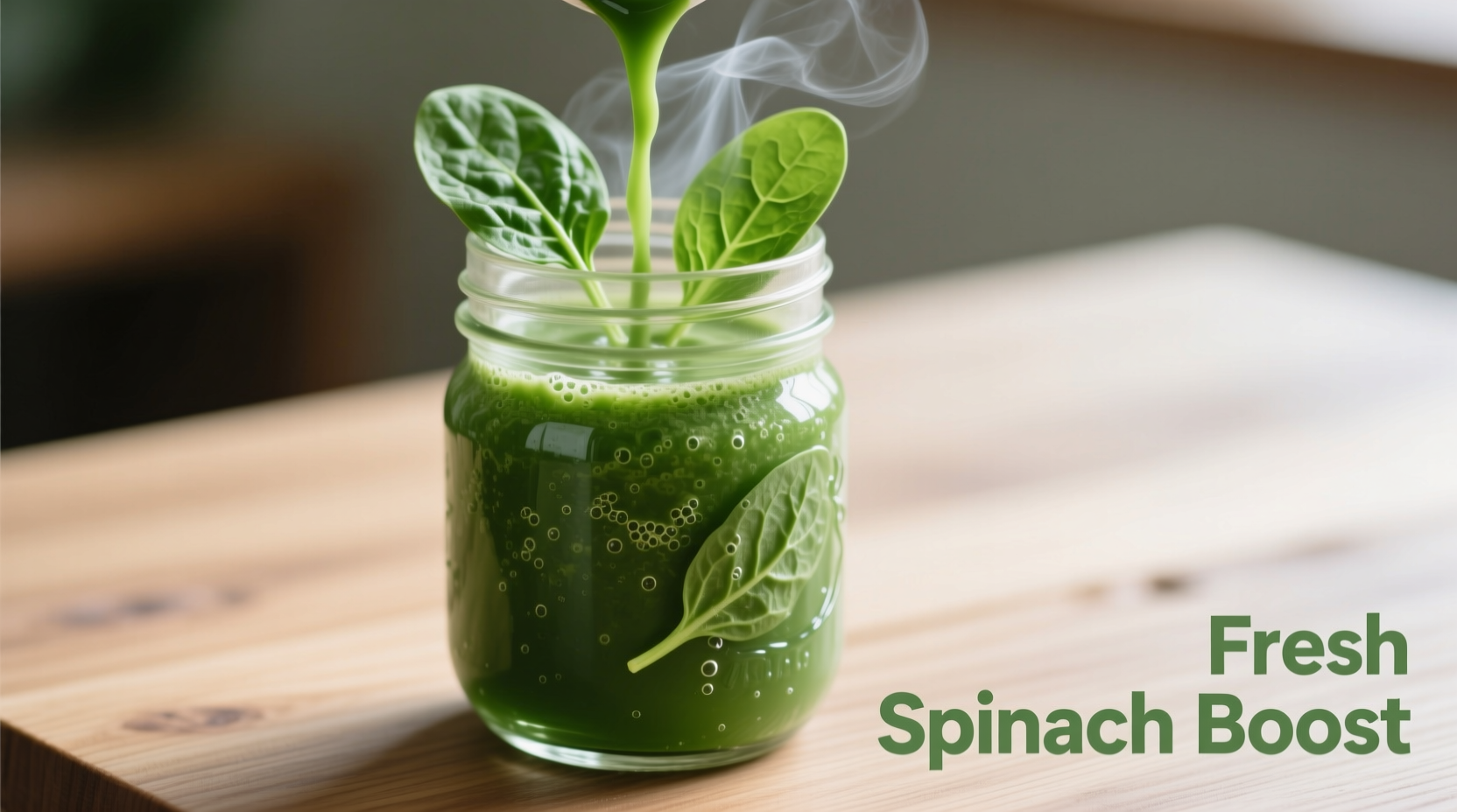 Frischer grüner Spinat-Smoothie