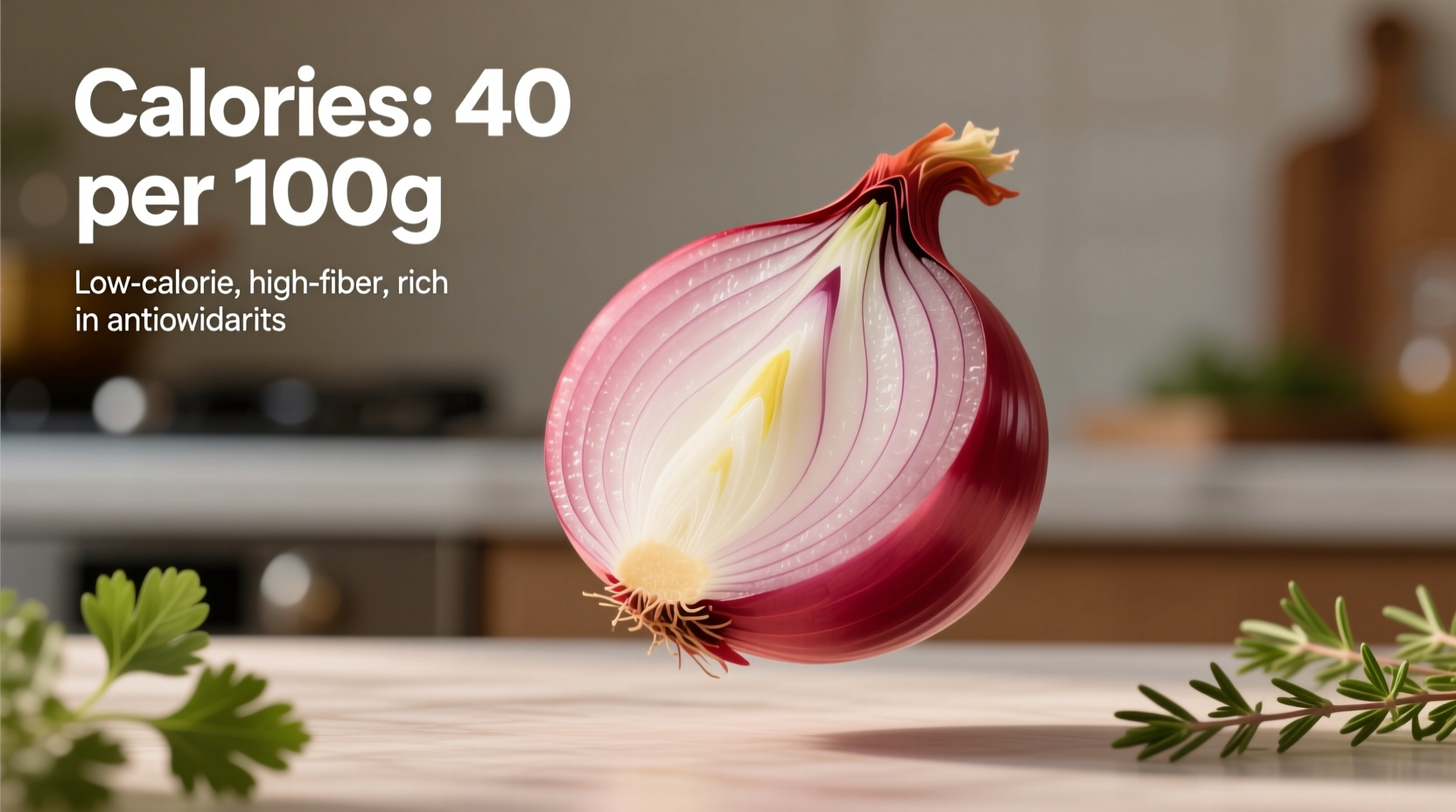 calories in a red onion