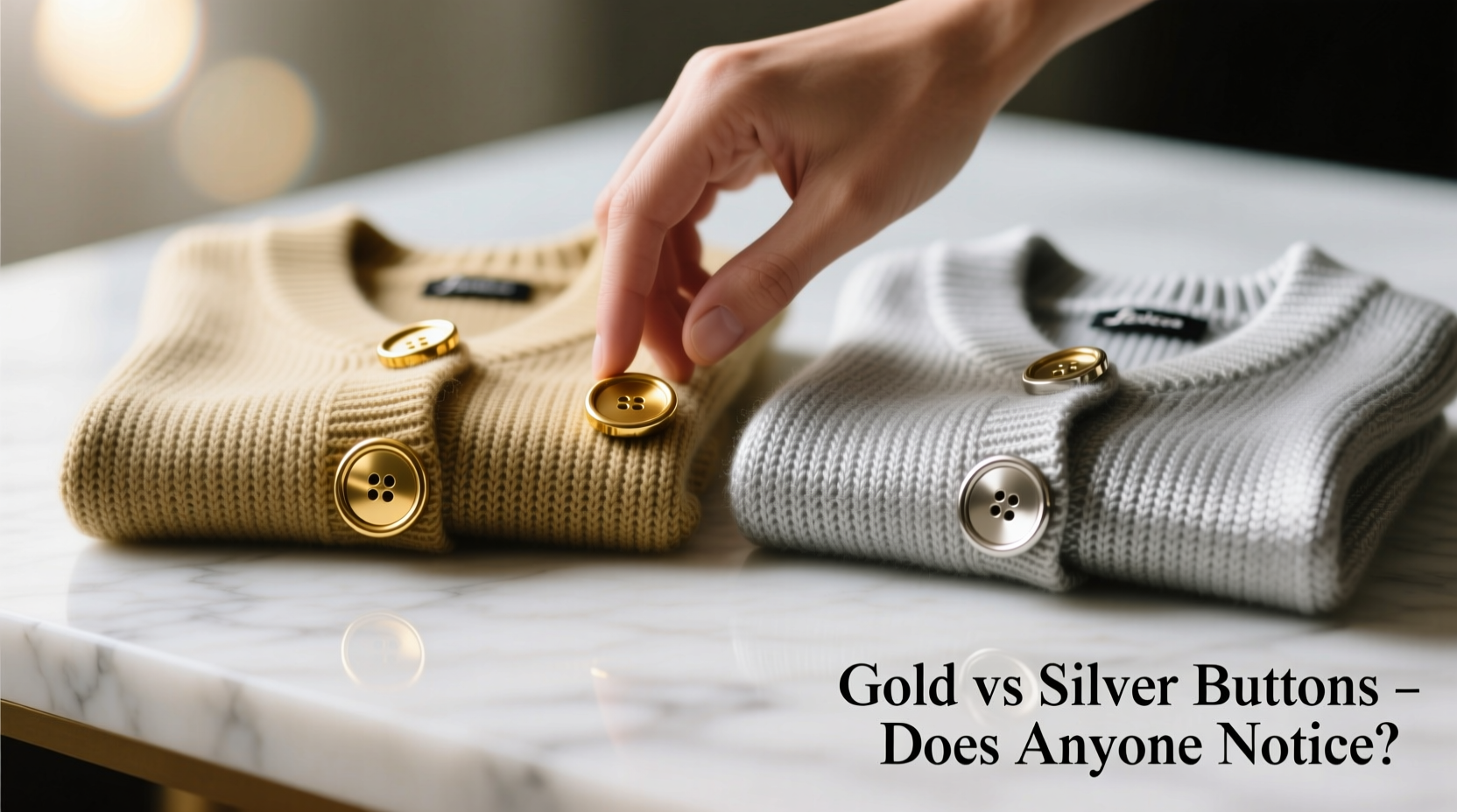 gold vs silver buttons on cardigans does anyone actually notice the difference