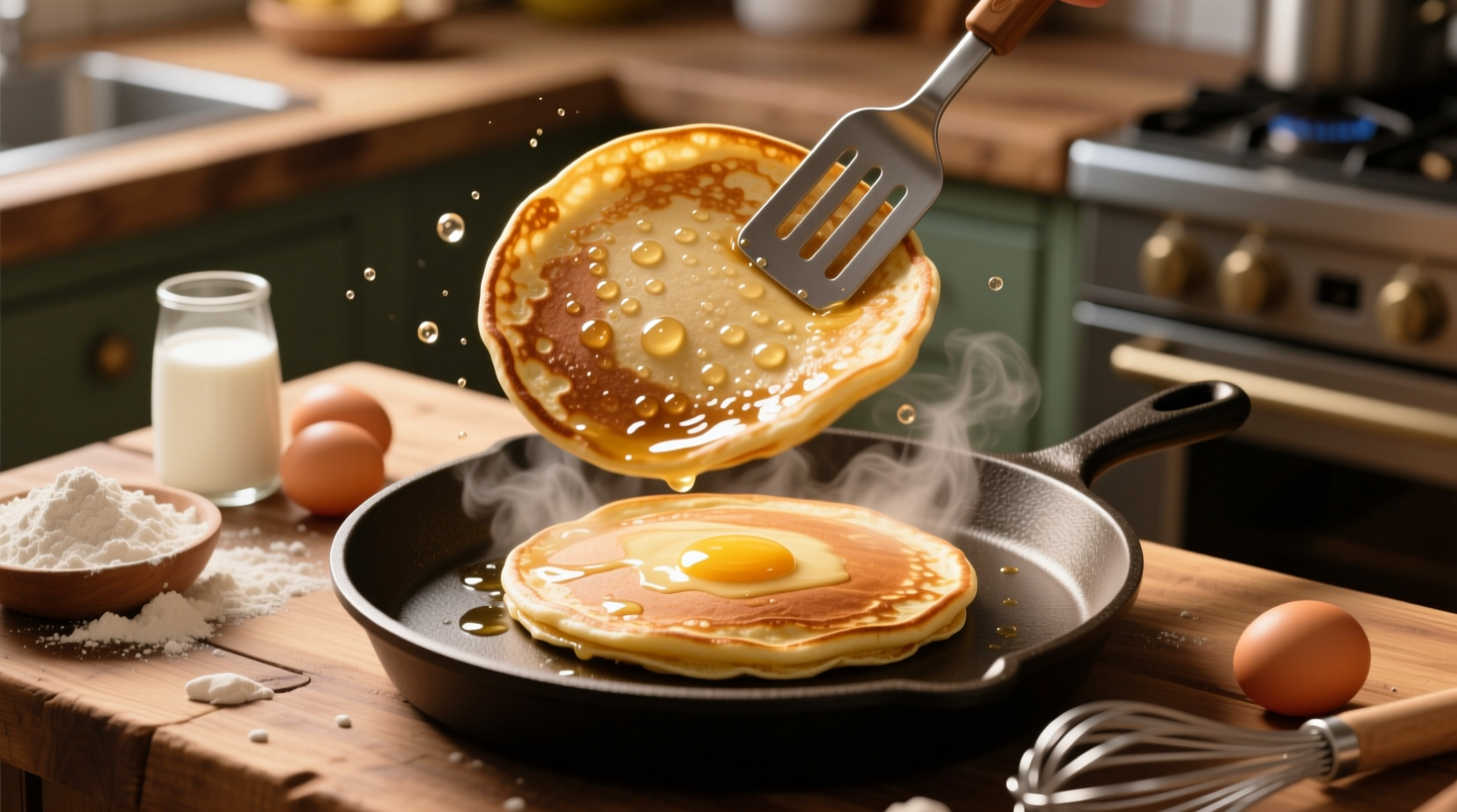 how to make round pancakes
