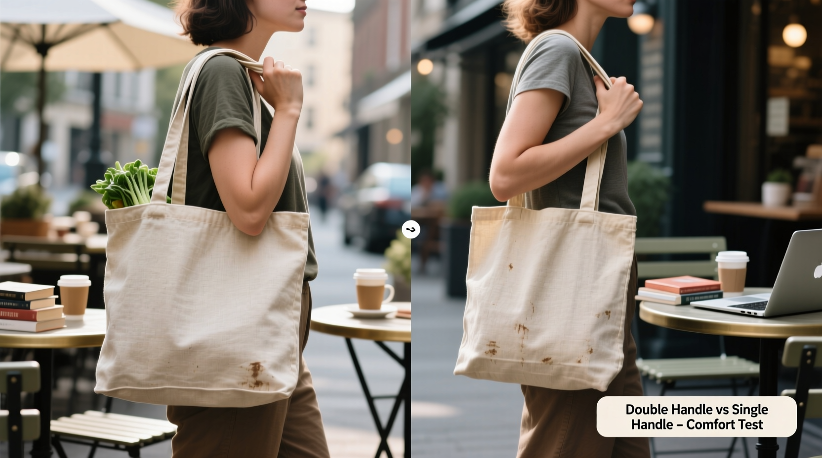 double vs single handle tote bag which ones actually more comfortable for everyday use