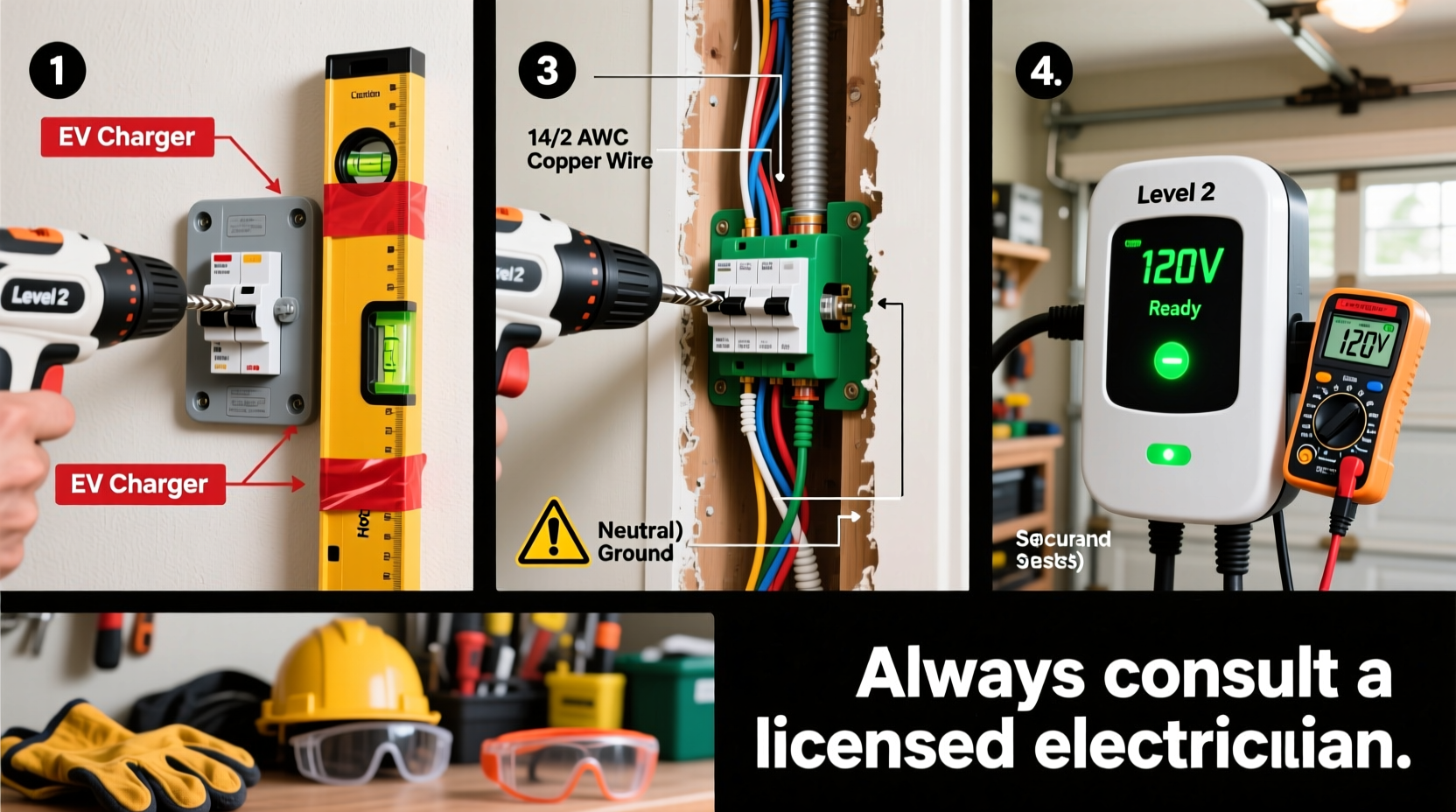 step by step guide to safely installing a level 2 ev charger at home