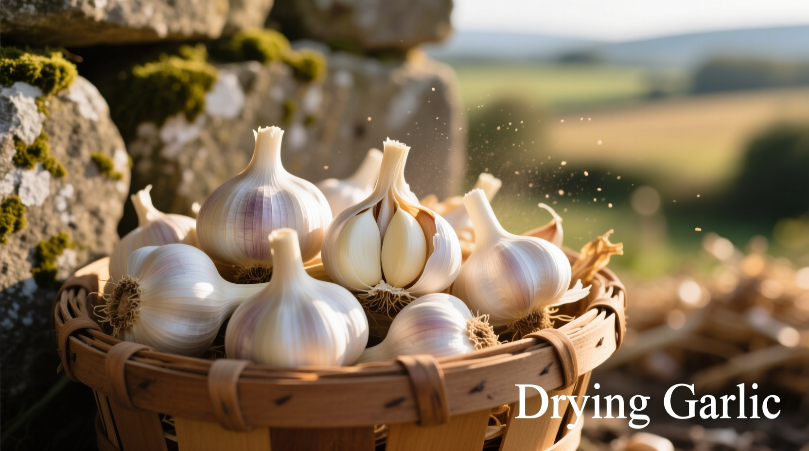 drying garlic