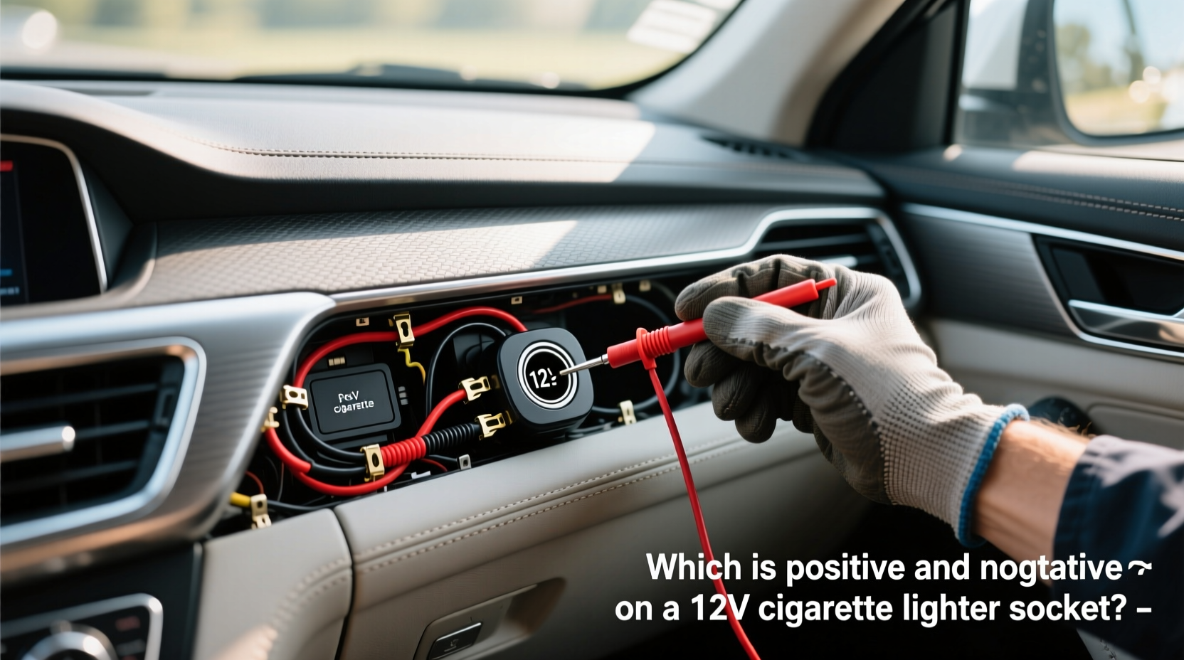 12v socket wiring positive negative guide