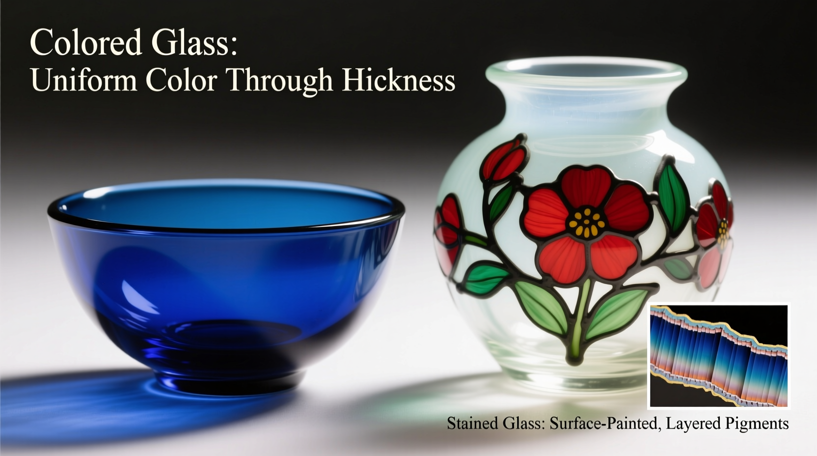 expert tips to identify and differentiate colored vs stained glassware like a pro