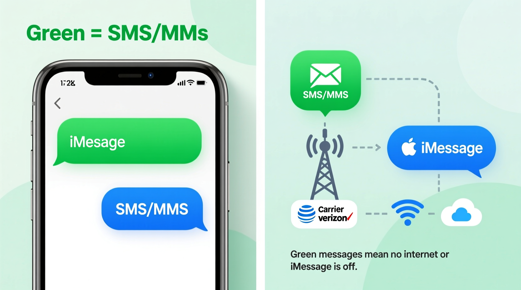 why are my iphone texts green understanding message bubbles 3