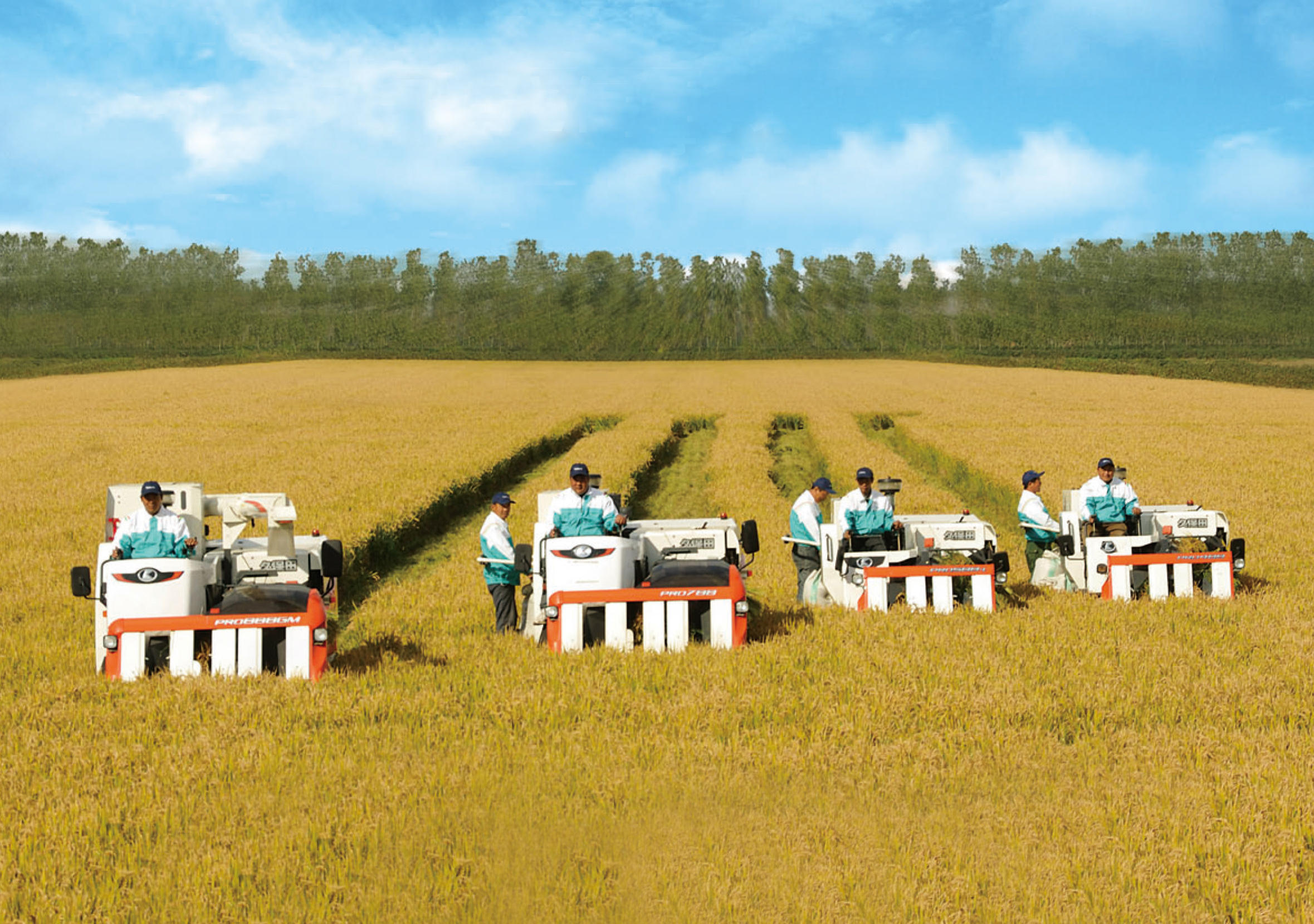 Kubota uses 988q combines and 90 new harvesters Products from Jiangsu