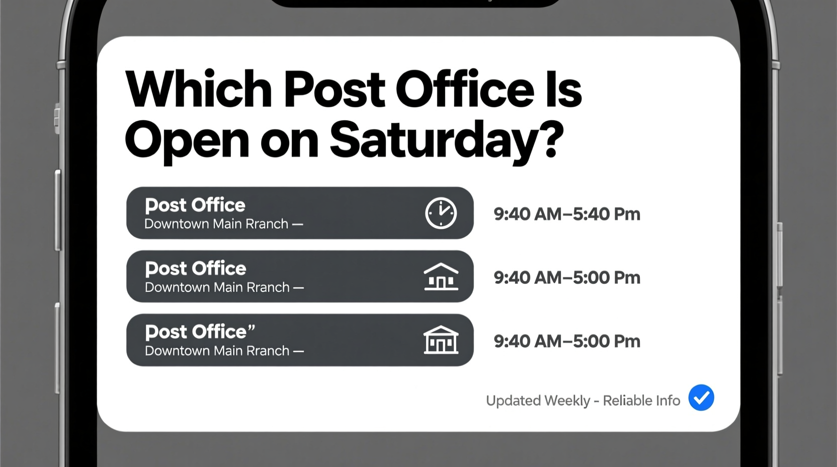 which post office is open on saturday
