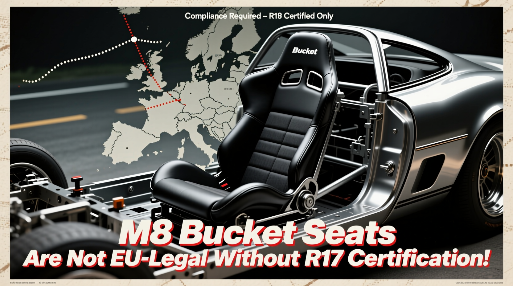 M8 Bucket Seats Are Not EU-Legal Without R17 Certification