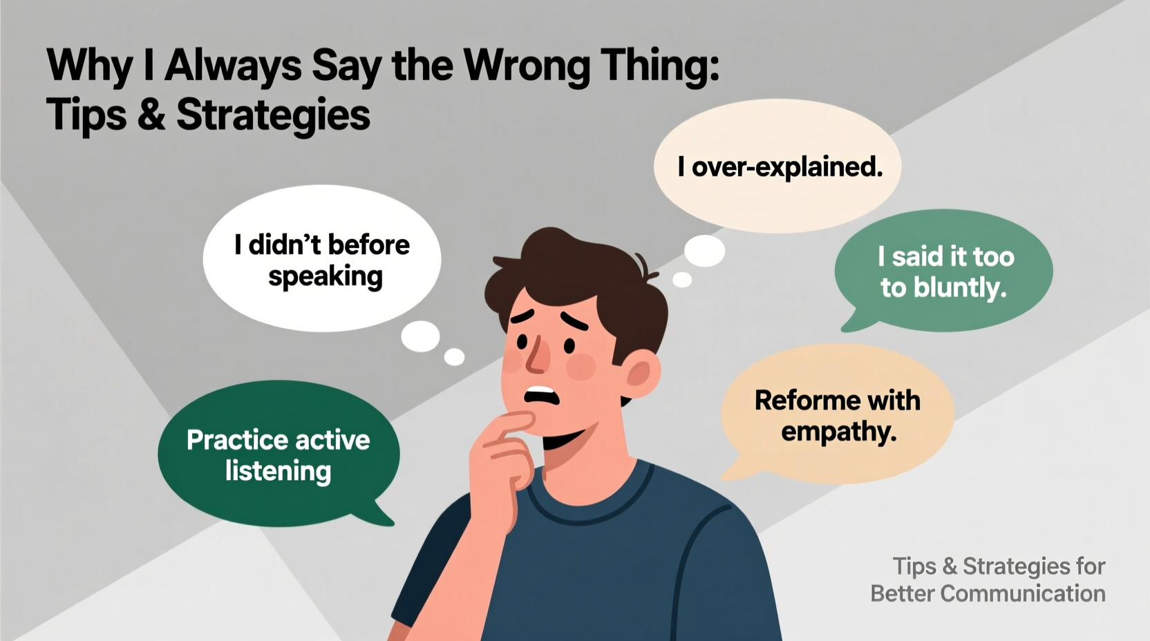 why do i always say the wrong thing tips strategies