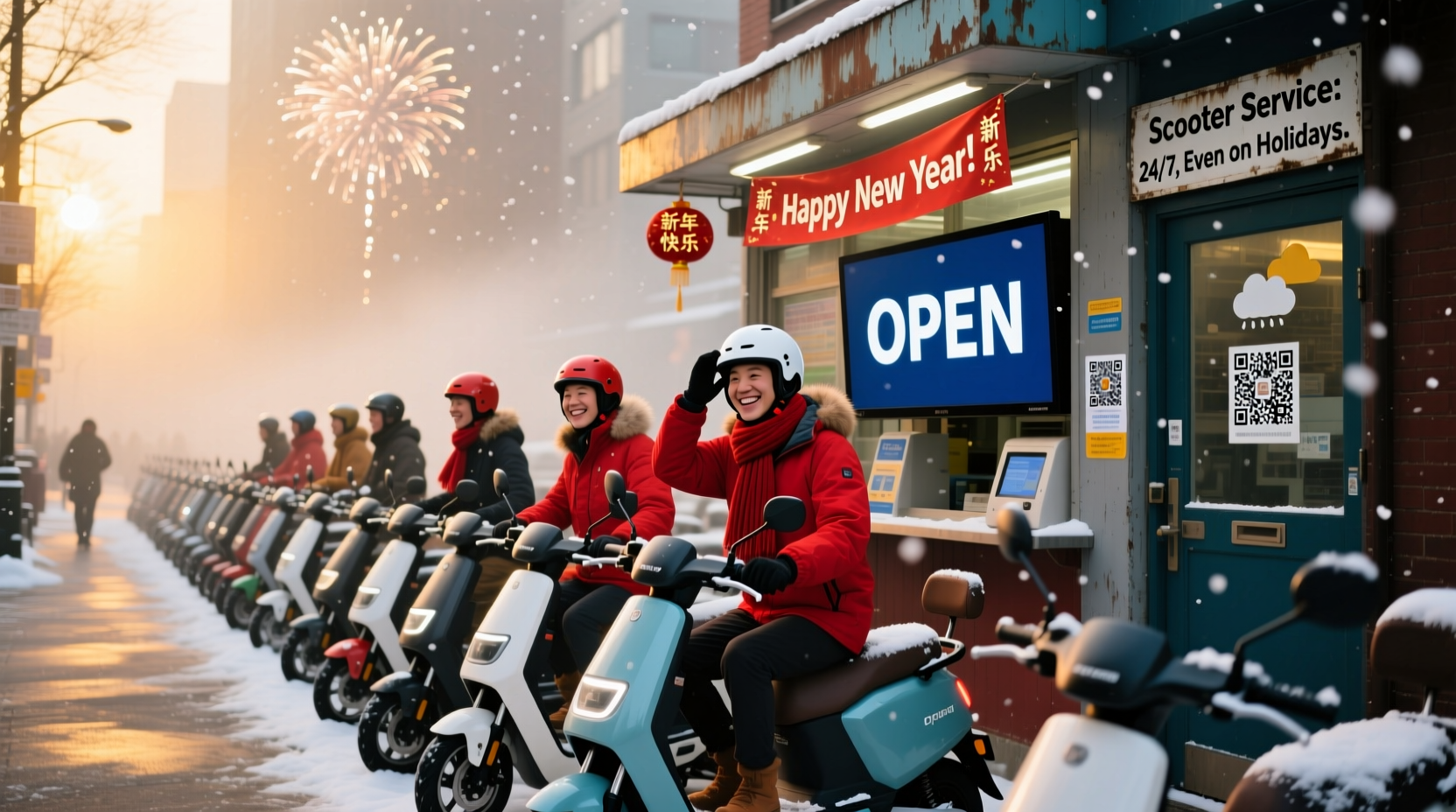is scooters open on new years day