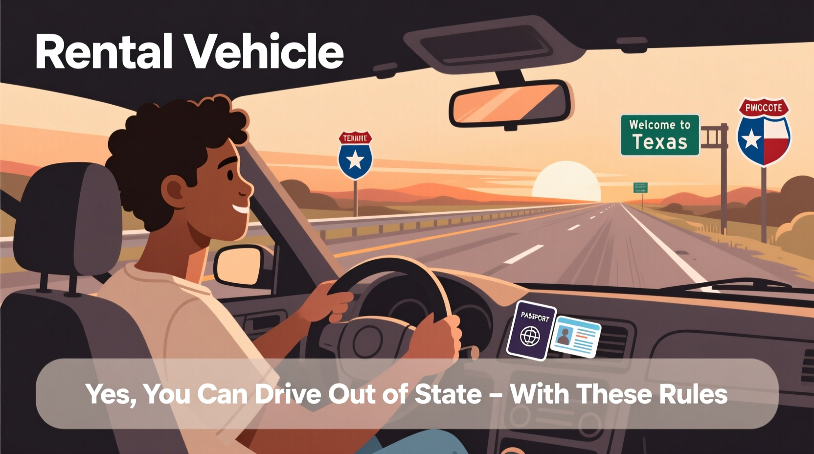 can i rent a car and drive out of state