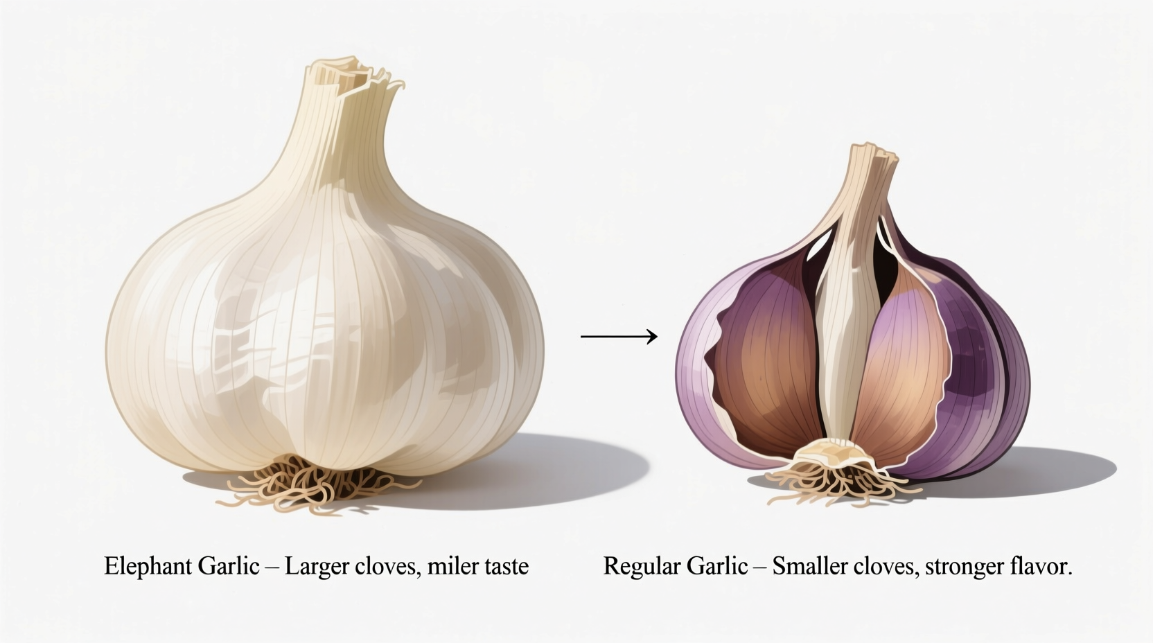 elephant garlic vs regular garlic