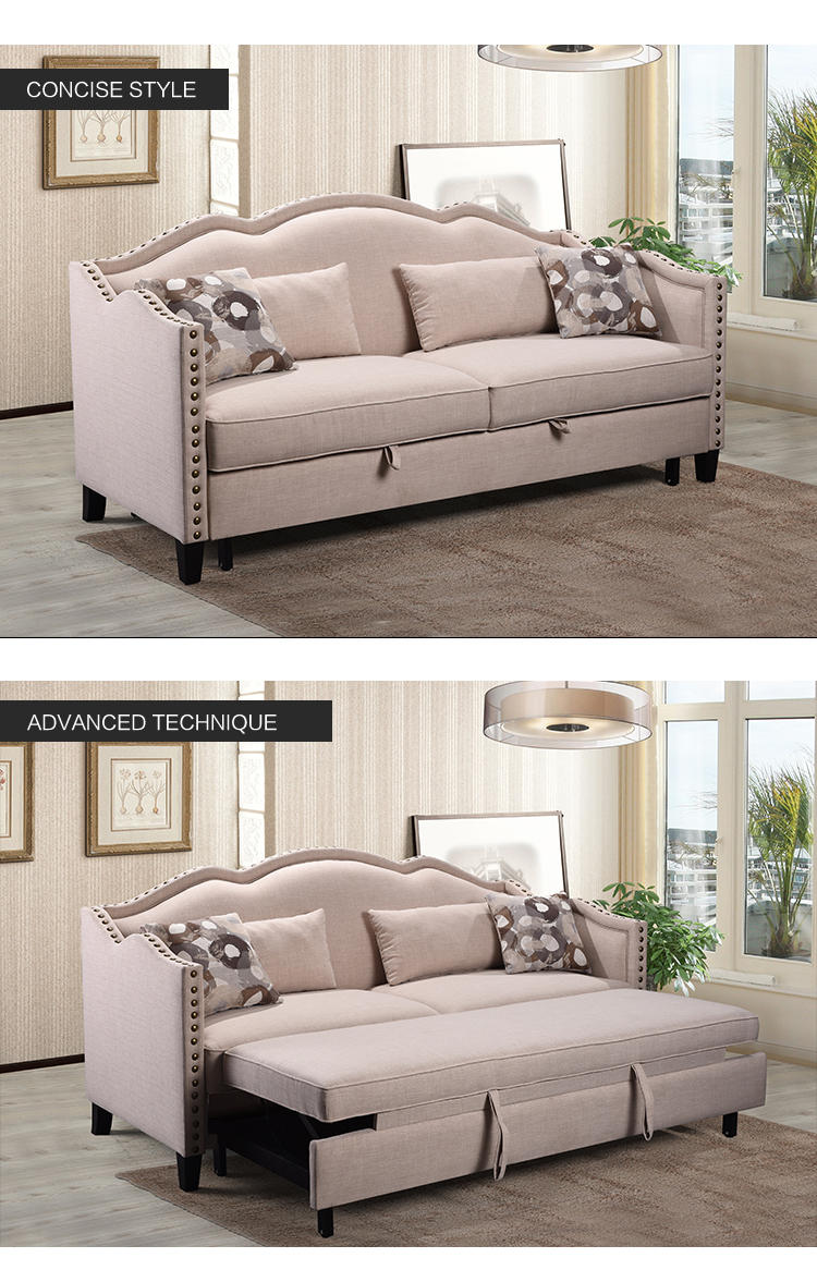 3 seater sofa bed for living room fabric sleeper sofa modern design with hign quality