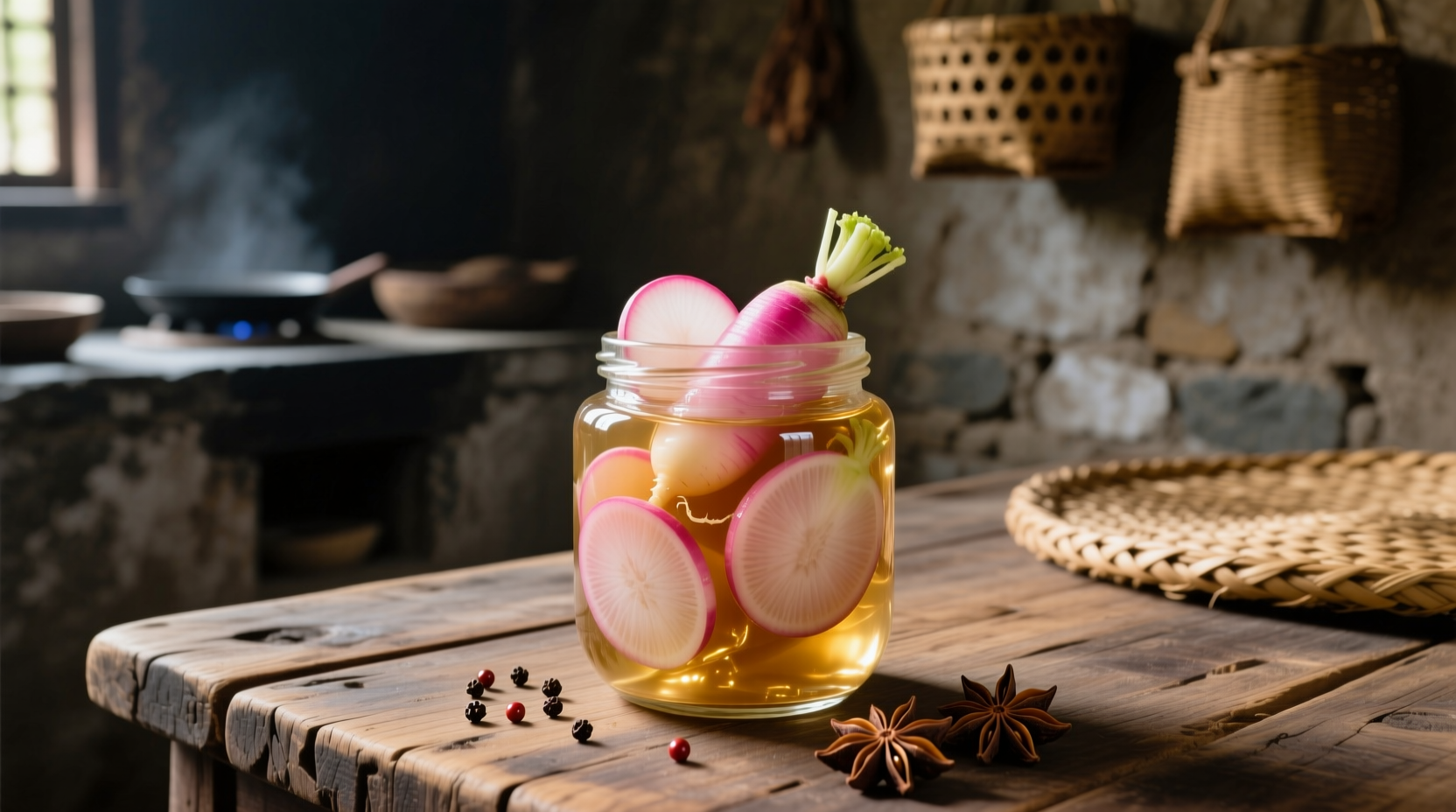 pickled radishes