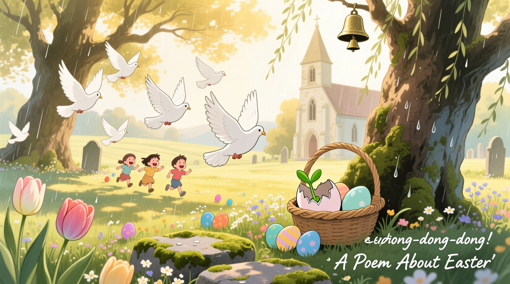 a poem about easter that includes onomatopoeia