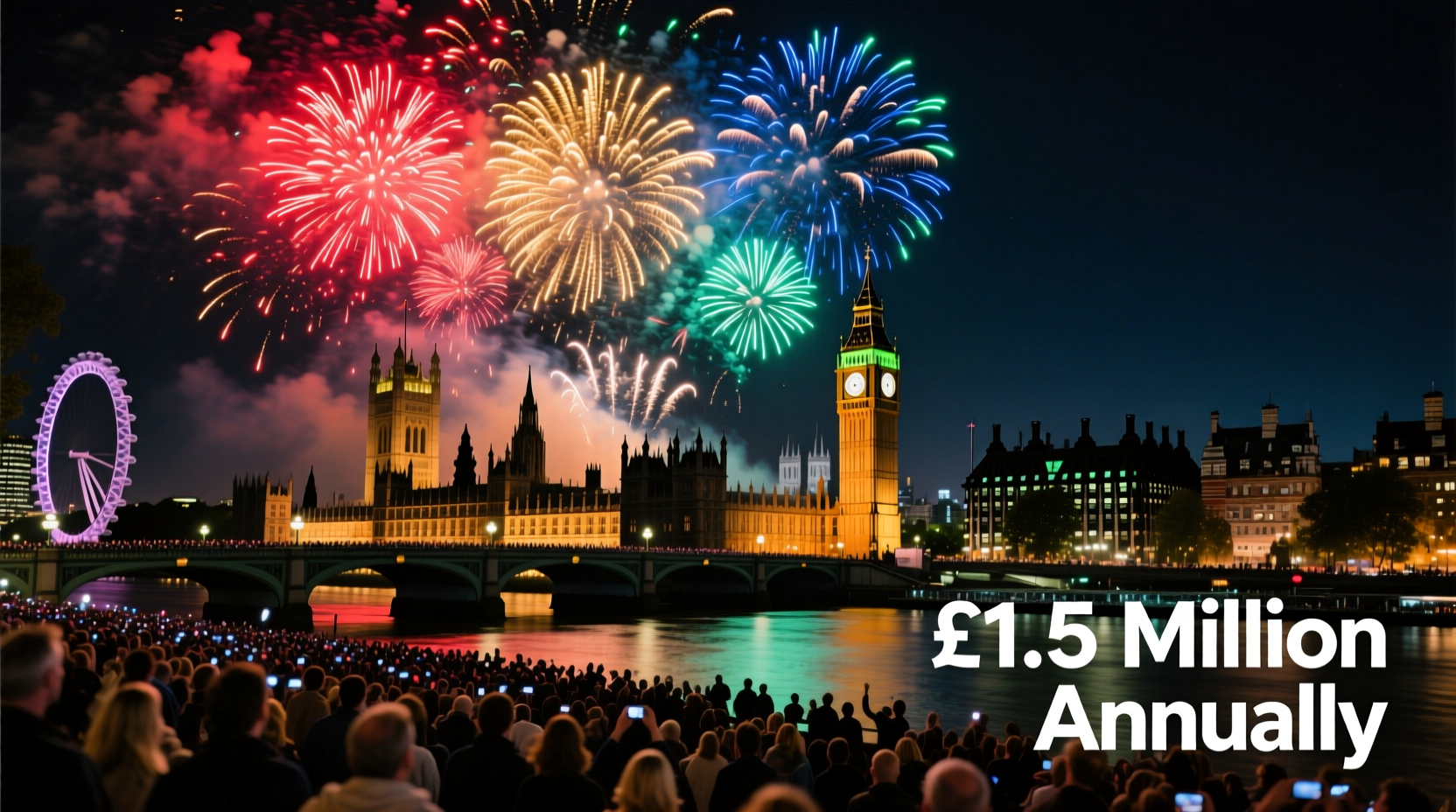 London New Year Fireworks Cost: £1.5 Million Annually