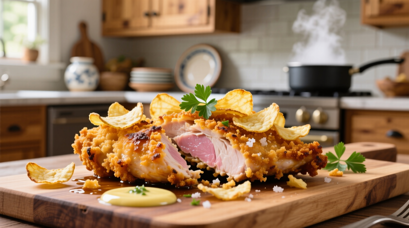 potato chip crusted chicken