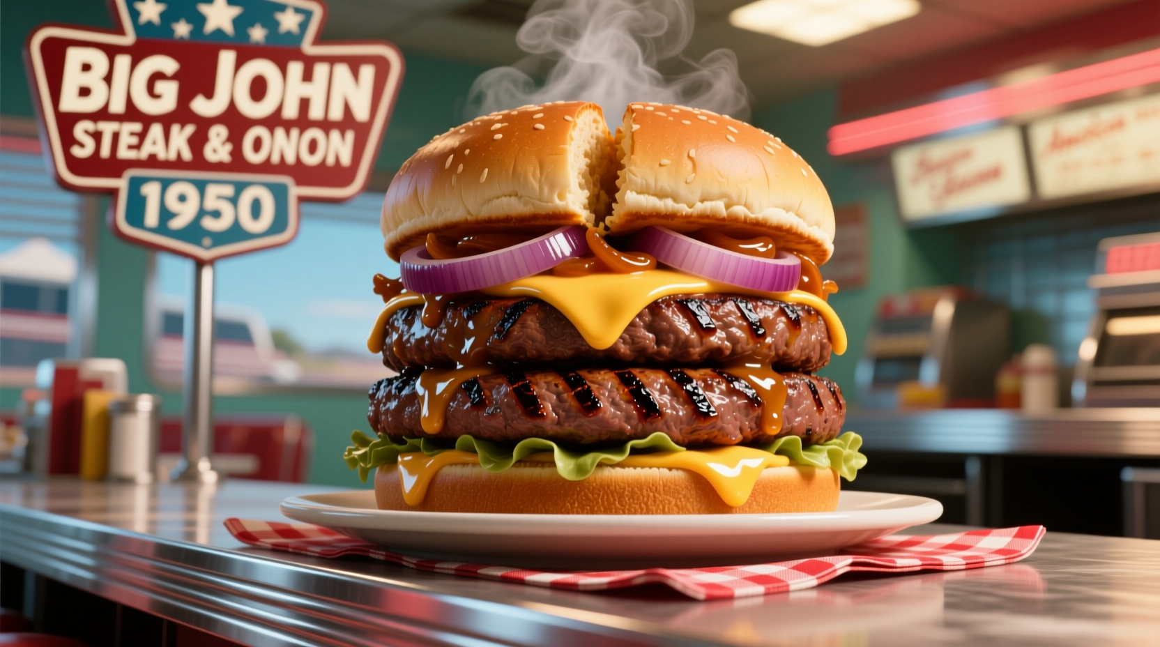 big john steak and onion