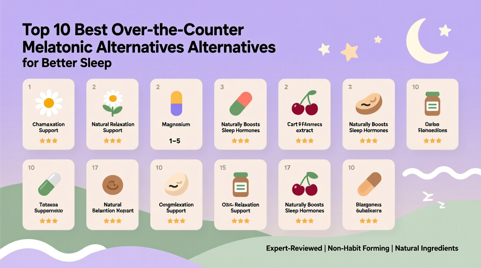 top 10 best over the counter melatonin alternatives for better sleep