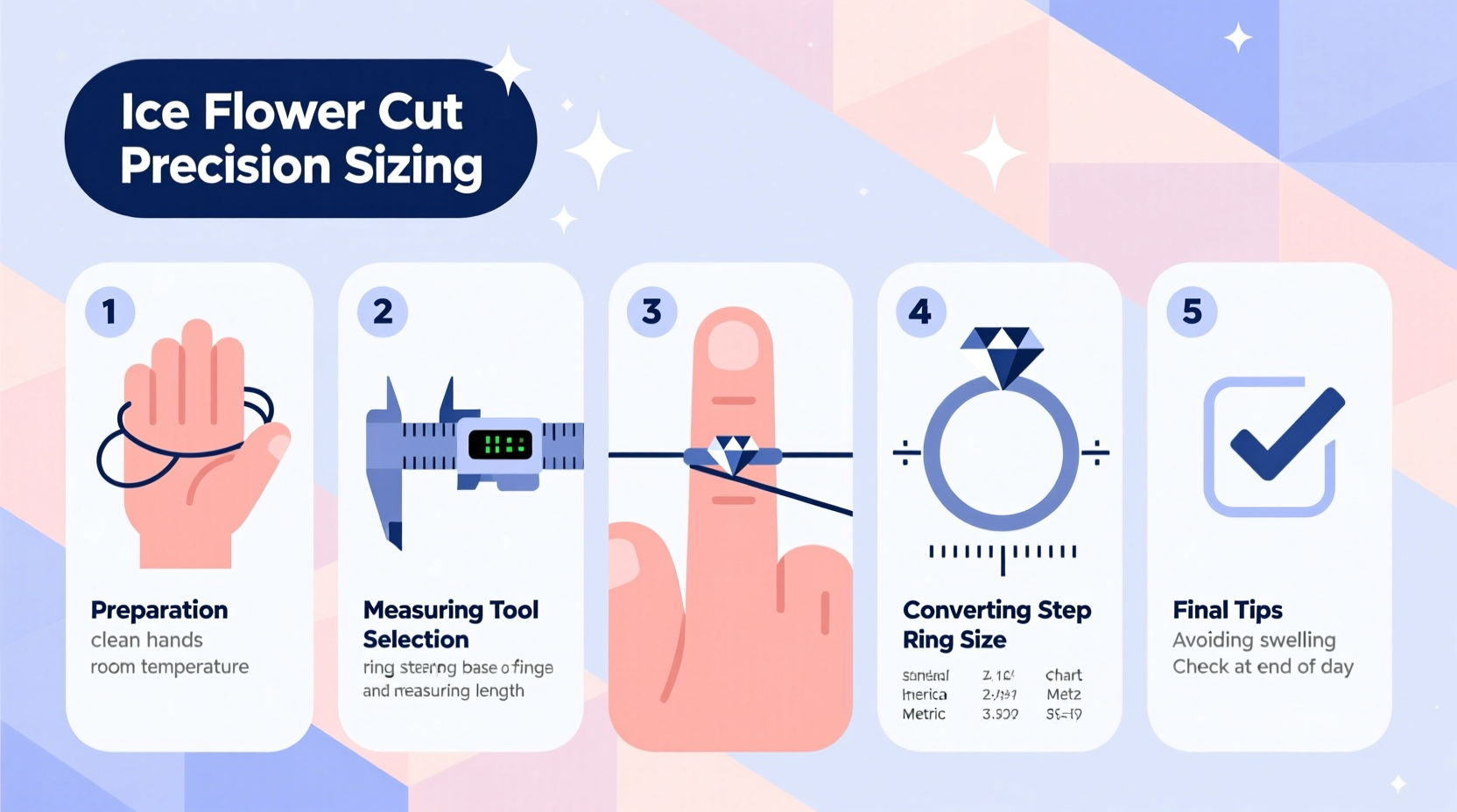 precise ring sizing for ice flower cut rings a step by step measurement guide