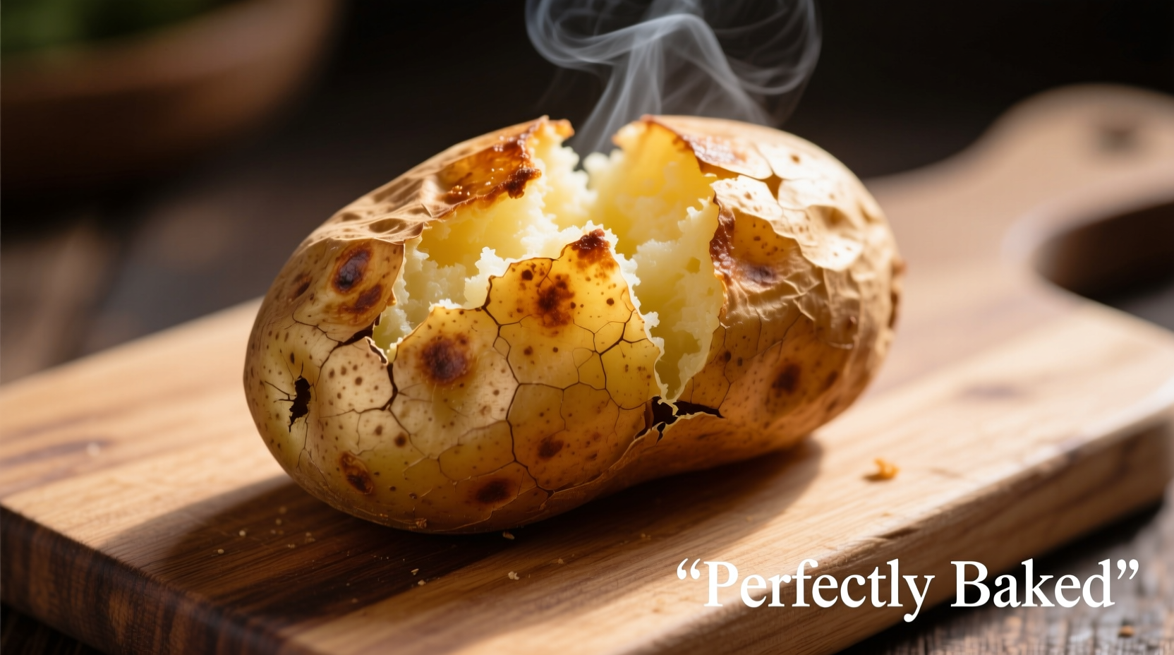 Perfekt gebackene Ofenkartoffel mit knuspriger Schale