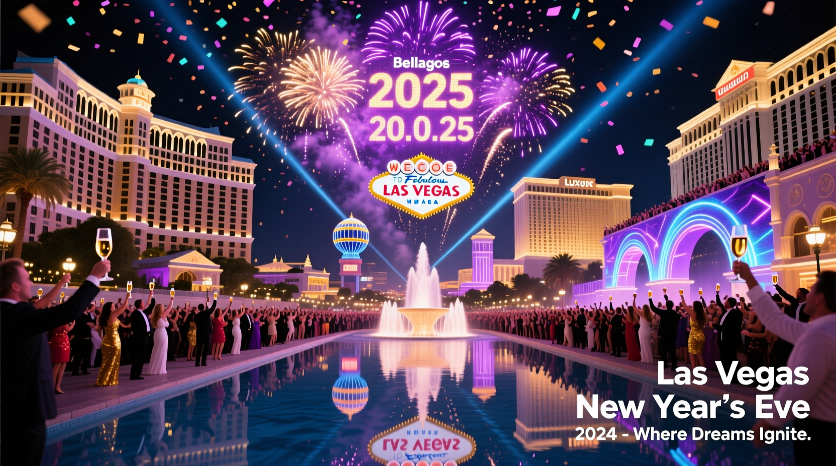 what events take place on new year at las vegas