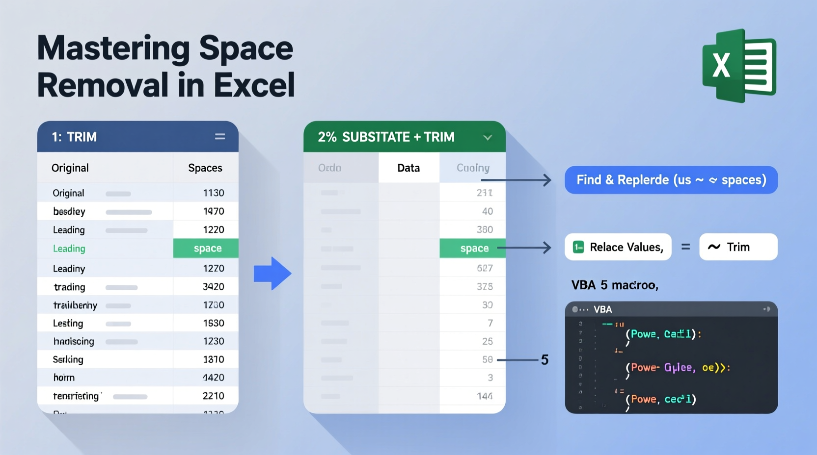 effective ways to remove all types of spaces in excel for cleaner data