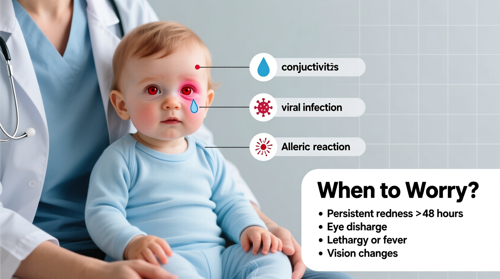 toddler red eyes common causes when to worry
