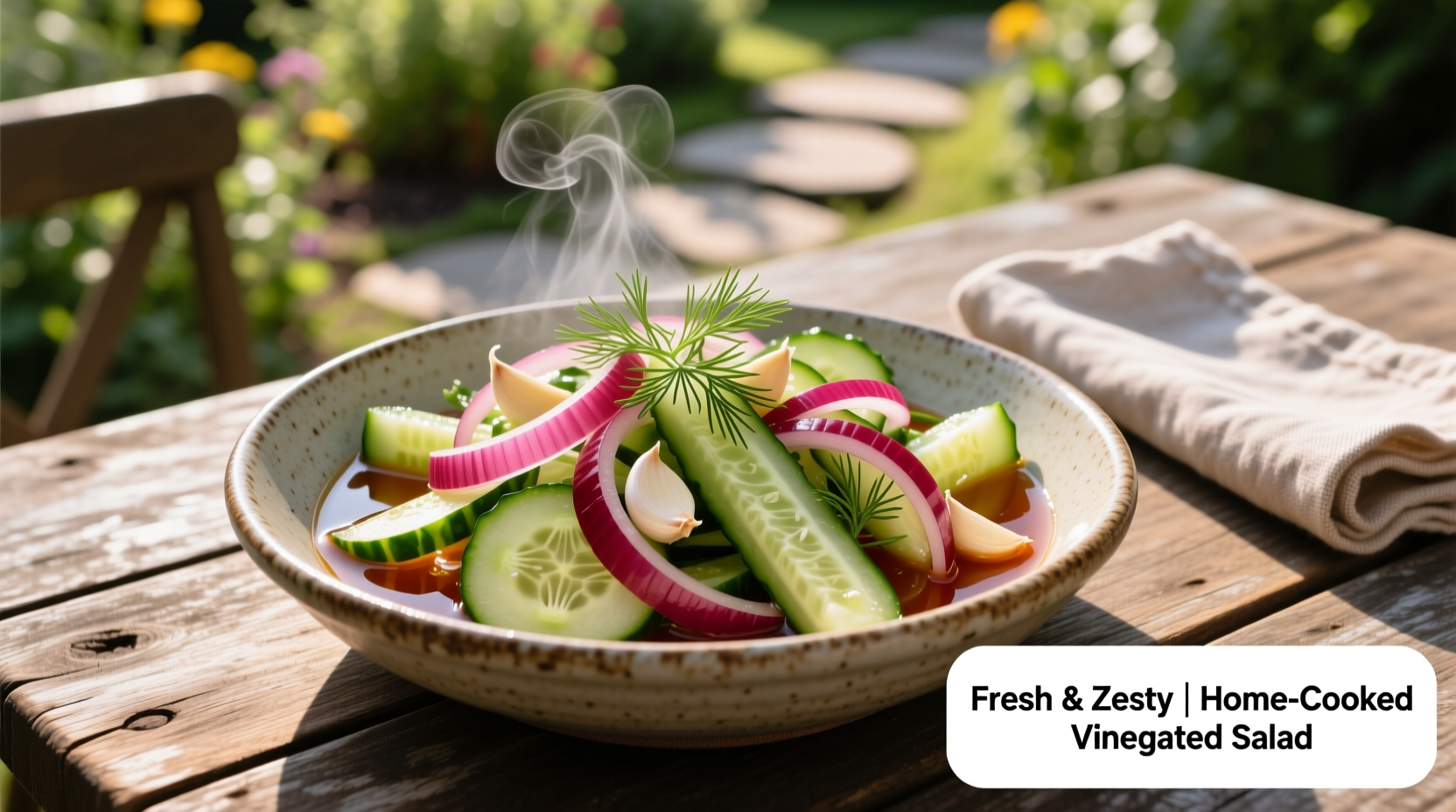 Cucumber and Onion Vinegar Salad: Quick Refreshing Recipe