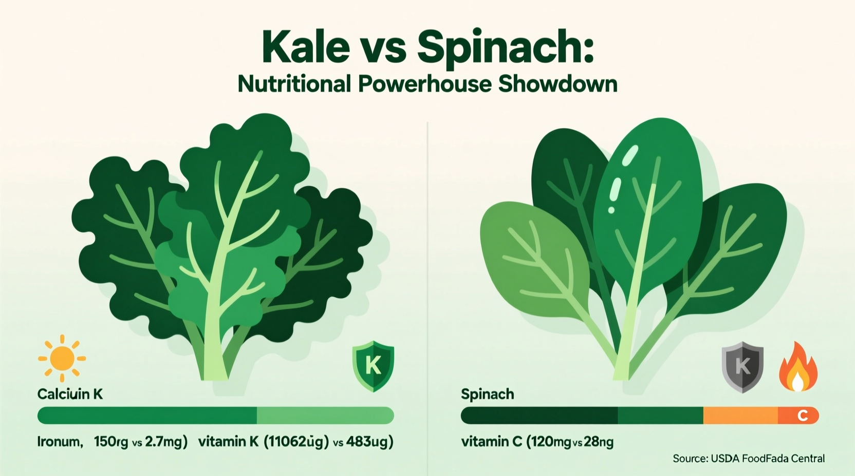 Kale vs Spinach: Nutritional Face-Off Revealed